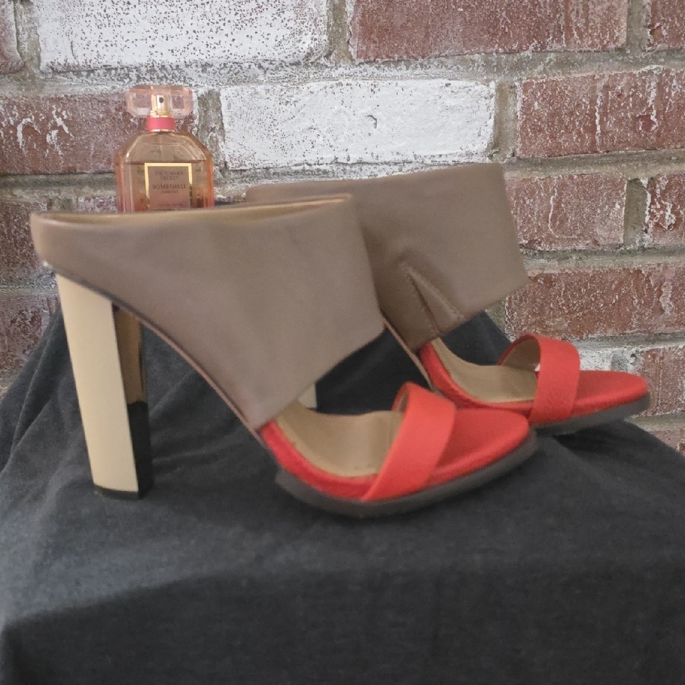 Stylish Coral and Taupe Women's Sandals - Picture 2 of 10